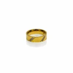 Gold Plated Band Ring with Diamond-Like Stones | Trendy Jewel | Anti-Tarnish Jewellery for Women