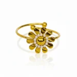Gold-Plated Daisy Adjustable Ring | Trendy Jewel | Anti-Tarnish Jewellery for Women