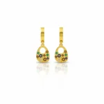 Gold Plated Designer Earrings | Trendy Jewel | Colorful Patterned Charm