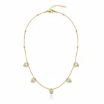 Trendy Jewel | Anti-Tarnish Gold Necklace | Diamond-Cluster Design | Premium Jewelry