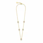 Trendy Jewel | Anti-Tarnish Gold Necklace | Diamond-Cluster Pendant | Premium Jewelry
