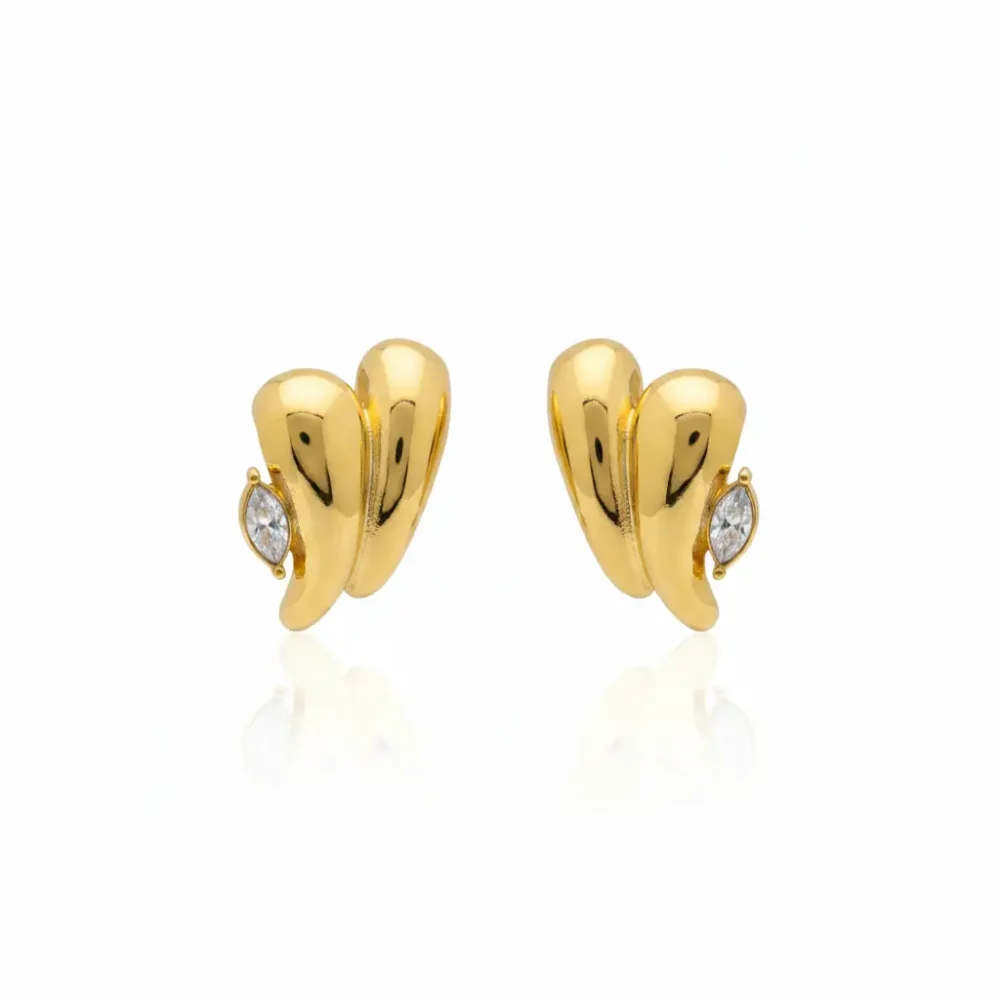 Gold Plated Earrings | Trendy Jewel | Anti-Tarnish Jewellery for Women