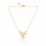 Trendy Jewel | Anti-Tarnish Gold Necklace | Floral and Diamond Pendant | Premium Jewelry