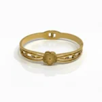 Gold Plated Clover Bangle Bracelet | Trendy Jewel | Anti-Tarnish Jewellery for Women | CZ Stone Accents