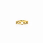 Gold Plated Infinity Swirl Ring | Trendy Jewel | Anti-Tarnish Jewellery for Women | CZ Accents | Delicate Openwork Band