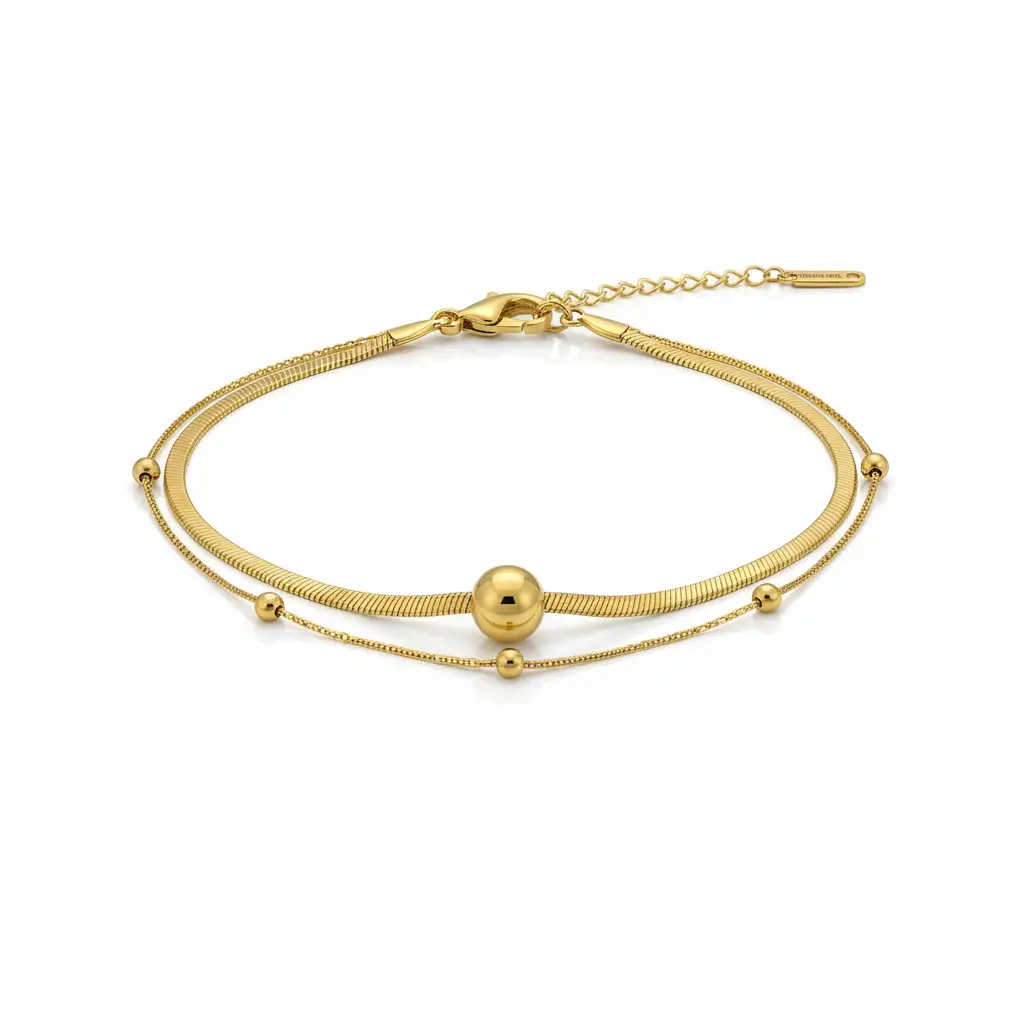 Anti-Tarnish Layered Gold Bracelet - Trendy Jewel