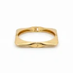 Gold Plated Square Bangle Bracelet | Trendy Jewel | Anti-Tarnish Jewellery for Women | High-Polish Minimal Design