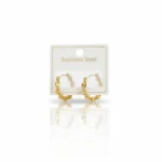 Gold Plated Stainless Steel Hoop Earrings | Trendy Jewel | Anti-Tarnish Jewellery for Women