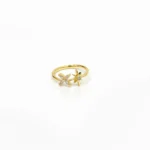 Gold Plated Starflower Ring | Trendy Jewel | Anti-Tarnish Jewellery for Women