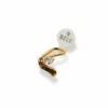 Gold-Plated Teardrop Ring with Crystal Accent - Trendy Jewel