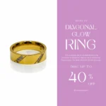 Gold Plated Band Ring with Diamond-Like Stones | Trendy Jewel | Anti-Tarnish Jewellery for Women