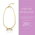 Gold-Plated Bow Pendant Necklace | Trendy Jewel | Anti-Tarnish Jewellery for Women