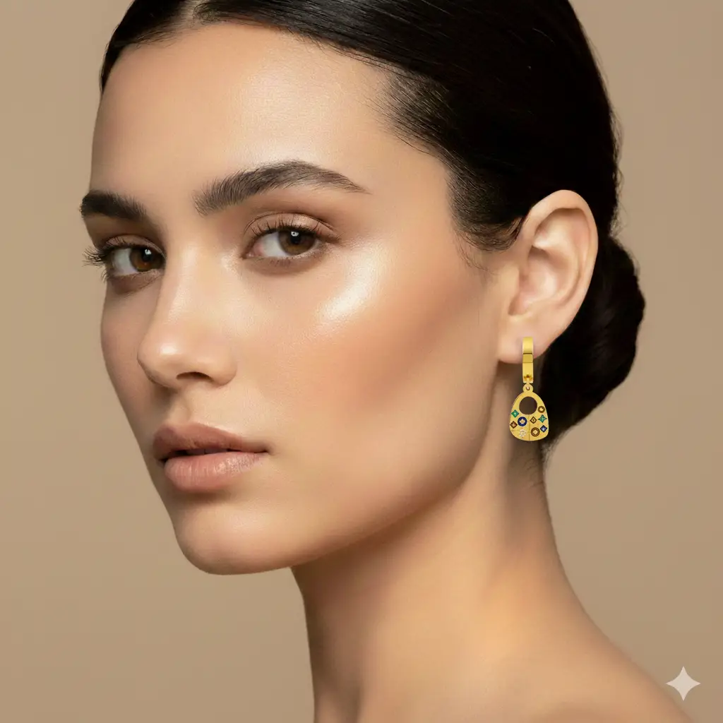 Designer Gold-Plated Earrings - Trendy Jewel