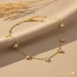 Trendy Jewel | Anti-Tarnish Gold Necklace | Diamond-Cluster Design | Premium Jewelry