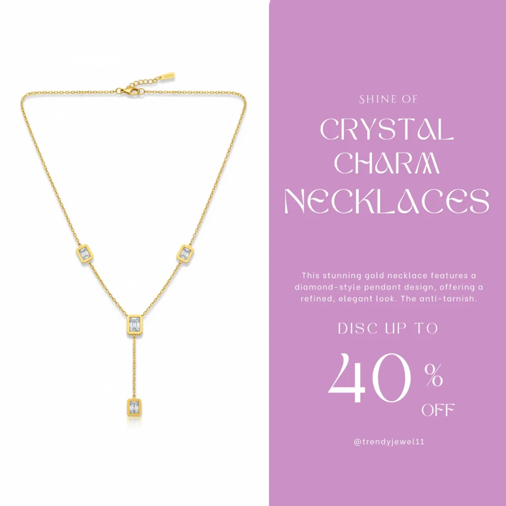 Trendy Jewel | Anti-Tarnish Gold Necklace | Diamond-Style Pendant | Premium Quality Jewelry
