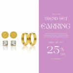 Gold-Plated Earring Set | Trendy Jewel | Anti-Tarnish Jewellery for Women