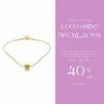 Trendy Jewel | Anti-Tarnish Gold Necklace | Elegant Logo Pendant | Premium Jewelry