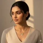 Trendy Jewel | Anti-Tarnish Gold Necklace | Floral and Diamond Pendant | Premium Jewelry