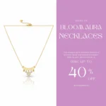 Trendy Jewel | Anti-Tarnish Gold Necklace | Floral and Diamond Pendant | Premium Jewelry