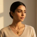 Trendy Jewel | Anti-Tarnish Gold Necklace | Heart Pendant with Bow | Premium Quality Jewelry