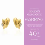 Gold Plated Earrings | Trendy Jewel | Anti-Tarnish Jewellery for Women