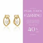 Gold Plated Pearl Earrings with Diamond-Like Stones | Trendy Jewel | Anti-Tarnish Jewellery for Women