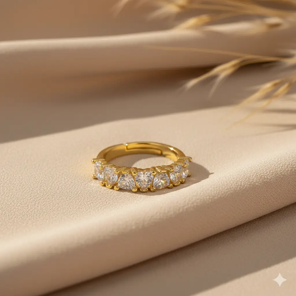 anti tarnish gold plated ring for women india